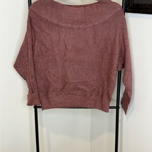 Women's Ribbed Knit Sweater - Mauve